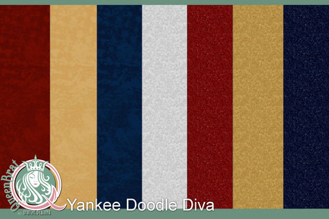 Yankee Doodle Diva Patriotic Papers Digital Pattern QueenBrat Digital Designs 