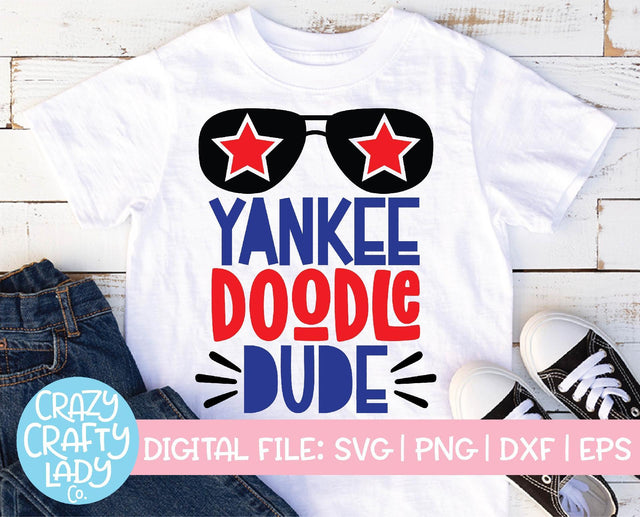 Yankee Doodle Dude | 4th of July SVG Cut File SVG Crazy Crafty Lady Co. 