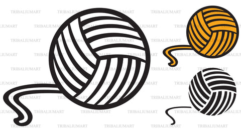 Yarn ball SVG TribaliumArtSF 