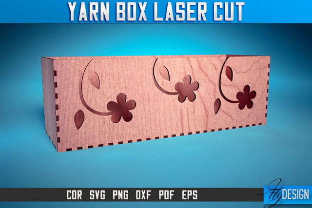 Yarn Box Laser Cut SVG | Yarn Box Laser Cut SVG Design | CNC Files SVG Fly Design 