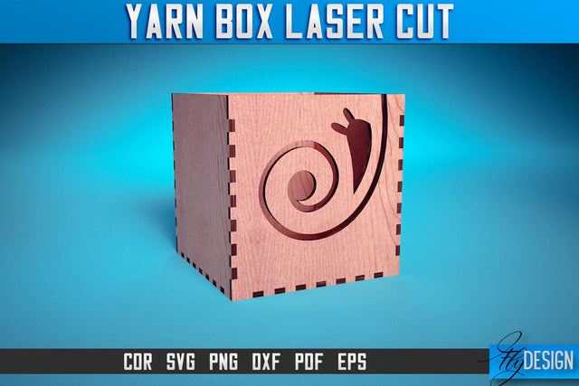 Yarn Box Laser Cut SVG | Yarn Box Laser Cut SVG Design | CNC Files SVG Fly Design 