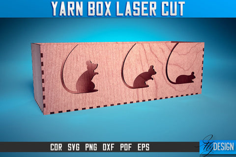 Yarn Box Laser Cut SVG | Yarn Box Laser Cut SVG Design | CNC Files SVG Fly Design 