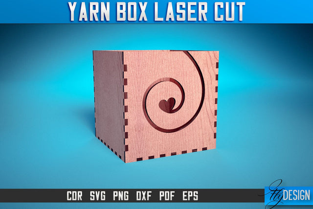 Yarn Box Laser Cut SVG | Yarn Box Laser Cut SVG Design | CNC Files SVG Fly Design 