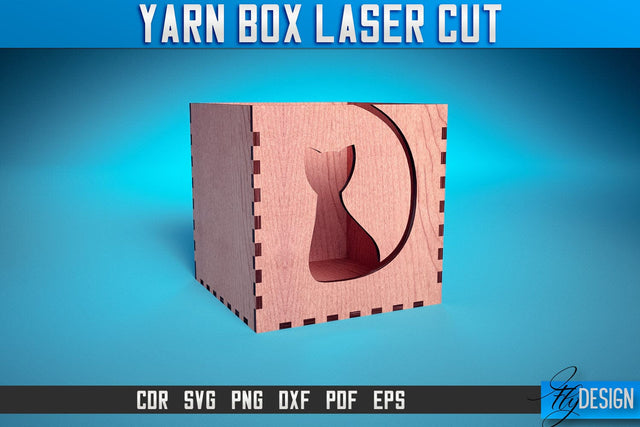 Yarn Box Laser Cut SVG | Yarn Box Laser Cut SVG Design | CNC Files SVG Fly Design 
