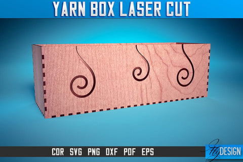 Yarn Box Laser Cut SVG | Yarn Box Laser Cut SVG Design | CNC Files SVG Fly Design 