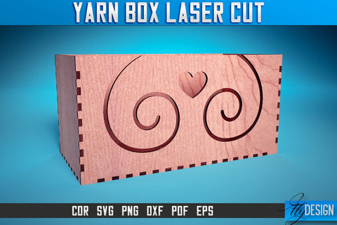 Yarn Box Laser Cut SVG | Yarn Box Laser Cut SVG Design | CNC Files SVG Fly Design 