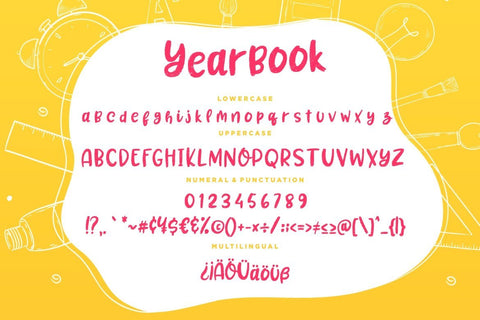Yearbook Joyful Brush Typeface Font Creatype Studio 