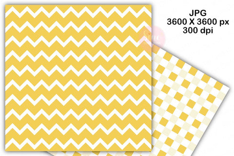 Yellow and White Pattern Seamless Digital Paper Backgrounds Digital Pattern SineDigitalDesign 