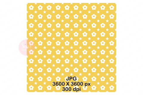 Yellow and White Pattern Seamless Digital Paper Backgrounds Digital Pattern SineDigitalDesign 