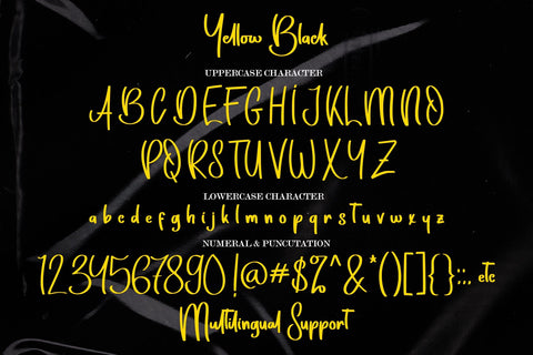 Yellow Black Font Sakha Design Studio 