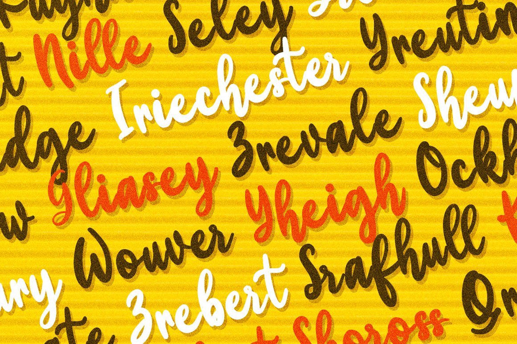 Yellow Bunny - Heart Font - So Fontsy
