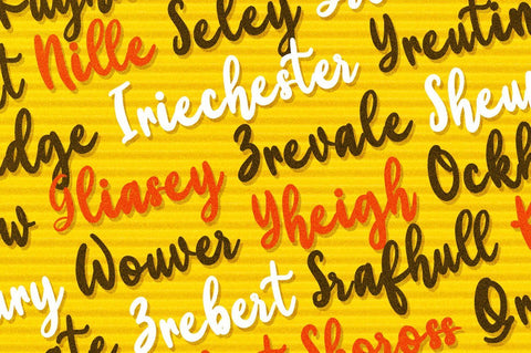 Yellow Bunny - Heart Font Font Ibey Design 