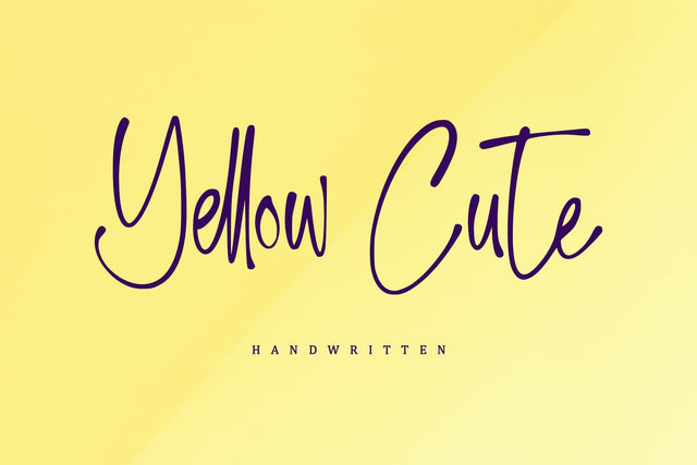 Yellow Cute Font Sakha Design Studio 