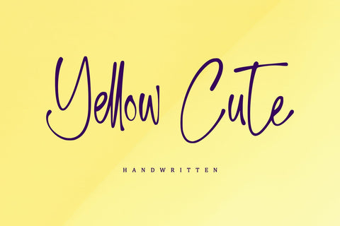 Yellow Cute Font Sakha Design Studio 