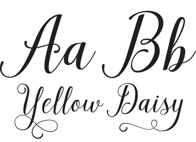Yellow Daisy Font Font Rivka’s Renditions 