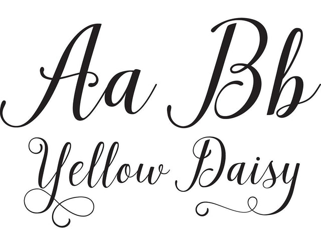 Yellow Daisy Font Font Rivka’s Renditions 
