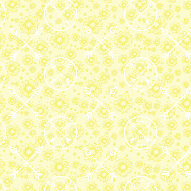Yellow Daisy Seamless pattern Sublimation Tammy Moberg 