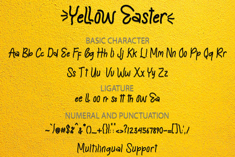 Yellow Easter Font Prasetya Letter 