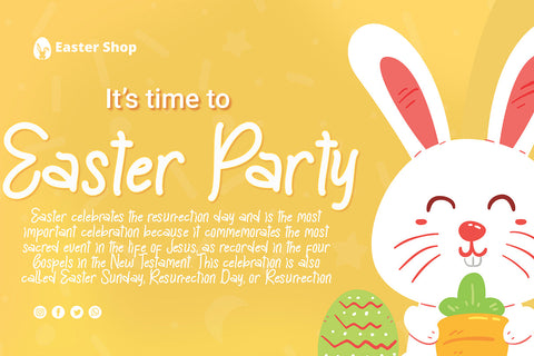 Yellow Easter Font Prasetya Letter 
