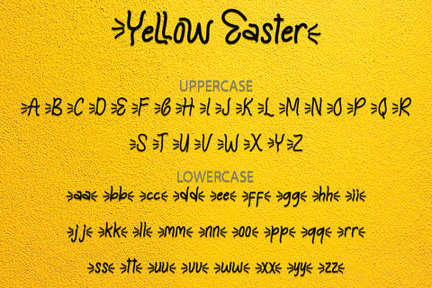 Yellow Easter Font Prasetya Letter 