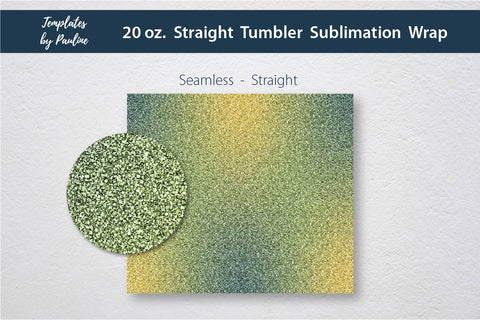 Yellow Green Glitter Seamless Sublimation Tumbler Wrap Sublimation Templates by Pauline 