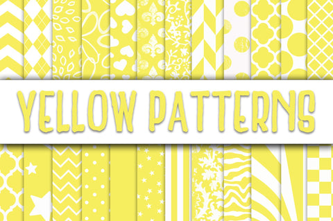 Yellow Patterns Digital Paper Sublimation Old Market 