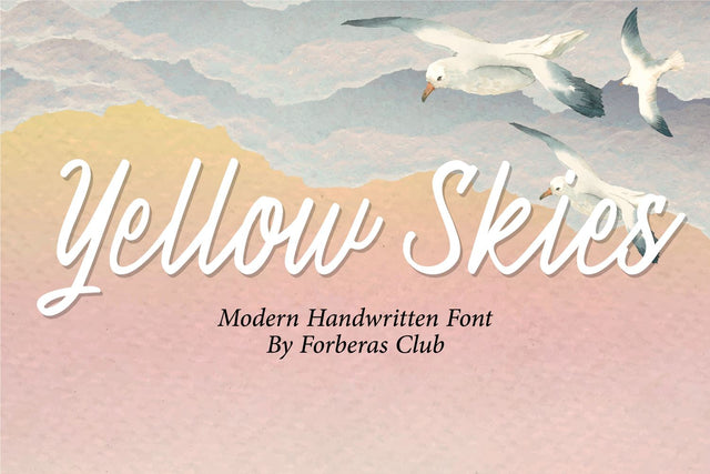 Yellow Skies Font Forberas 