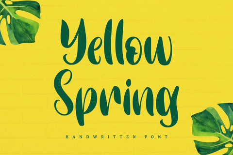 Yellow Spring Font Sakha Design Studio 