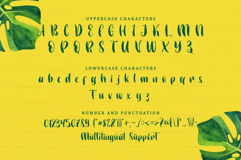 Yellow Spring Font Sakha Design Studio 