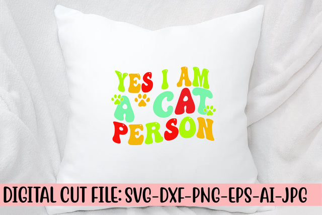 Yes I Am A Cat Person Retro SVG SVG Syaman 