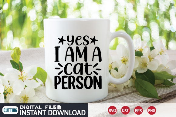 Yes i am a cat person SVG md faruk hossain 
