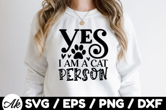 Yes i am a cat person svg SVG akazaddesign 