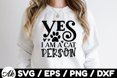 Yes i am a cat person svg SVG akazaddesign 