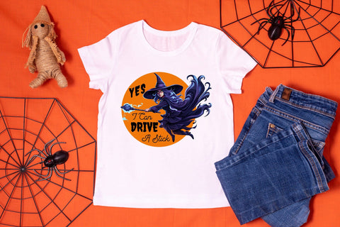 Yes I Can Drive a Stick | Halloween PNG Sublimation Sublimation CraftLabSVG 