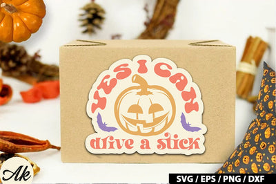 Yes i can drive a stick Retro Stickers SVG akazaddesign 