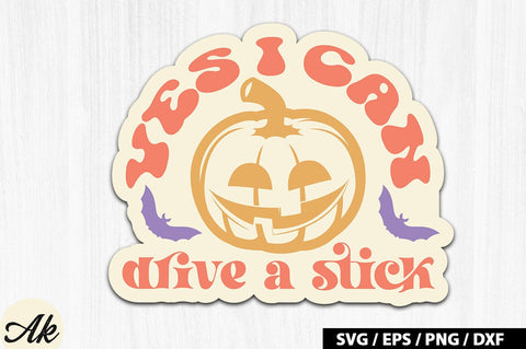 Yes i can drive a stick Retro Stickers SVG akazaddesign 