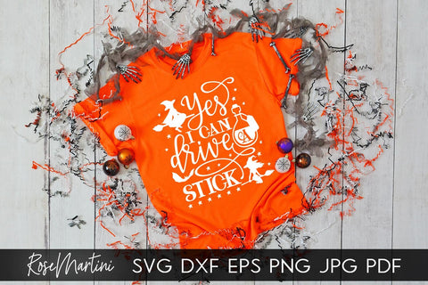 Yes I Can Drive A Stick SVG for Cricut Silhouette, Sublimation Design SVG Funny Halloween cutting file SVG RoseMartiniDesigns 