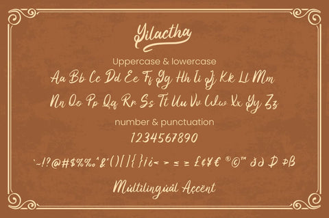 Yilactha - script font Font Attype studio 