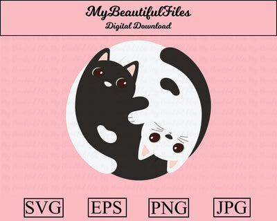 Yin Yang Cat SVG MyBeautifulFiles 