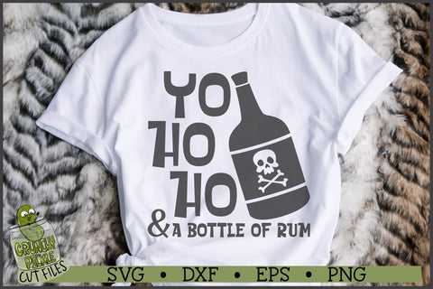 Yo Ho Ho & a Bottle of Rum Pirate SVG File SVG Crunchy Pickle 