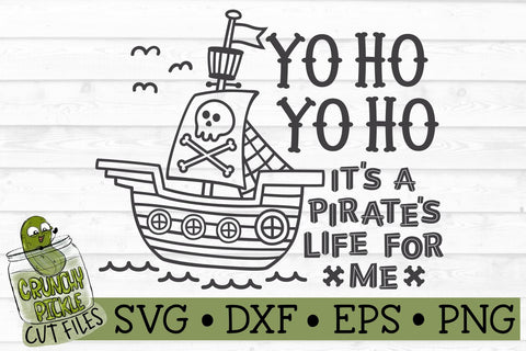 Yo Ho Pirate Ship SVG File SVG Crunchy Pickle 