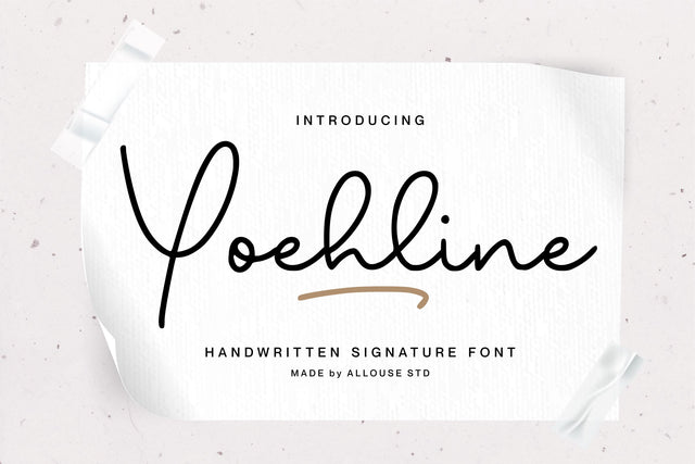 Yoehline Font Allouse.Studio 