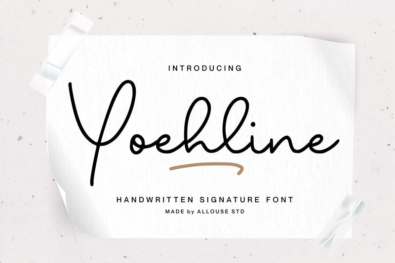 Yoehline Font Allouse.Studio 