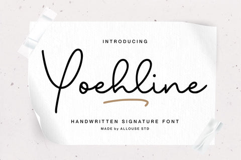 Yoehline Font Allouse.Studio 