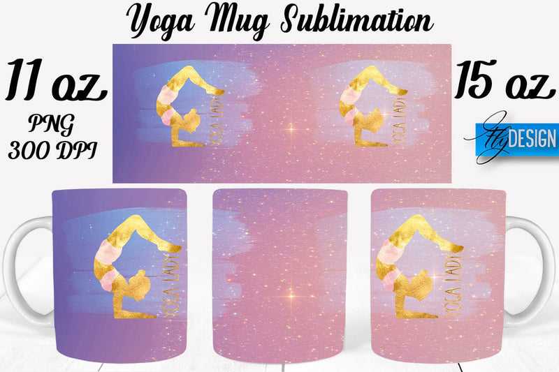 Yoga 11 Oz | 15 Oz Mug Sublimation Sublimation Fly Design 