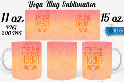 Yoga 11 Oz | 15 Oz Mug Sublimation Sublimation Fly Design 