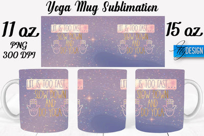 Yoga 11 Oz | 15 Oz Mug Sublimation Sublimation Fly Design 
