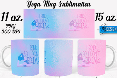 Yoga 11 Oz | 15 Oz Mug Sublimation Sublimation Fly Design 