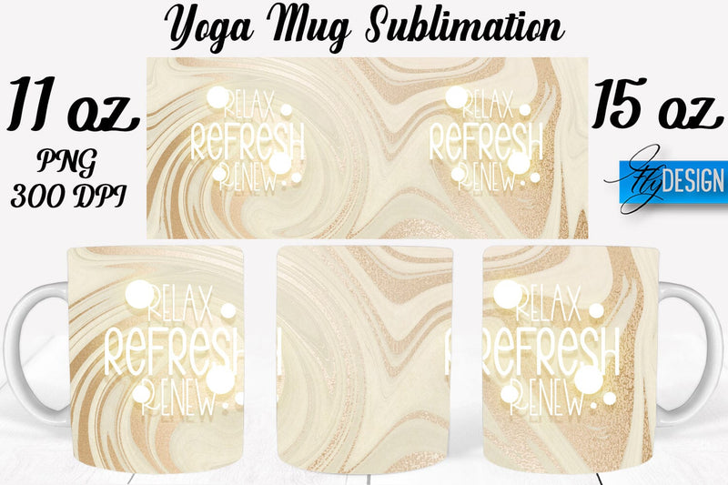 Yoga 11 Oz | 15 Oz Mug Sublimation Sublimation Fly Design 
