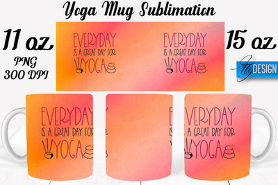 Yoga 11 Oz | 15 Oz Mug Sublimation Sublimation Fly Design 